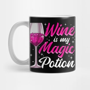 Funny Wine Is My Magic Potion Halloween Wino Pun Mug